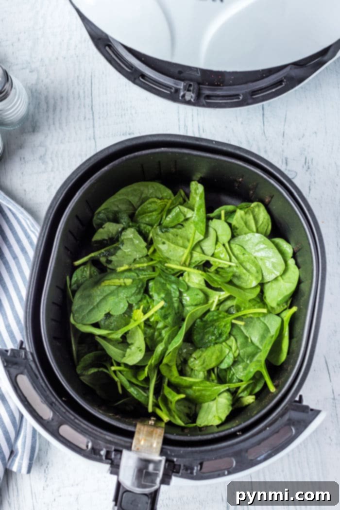 Air Fryer Spinach recipe