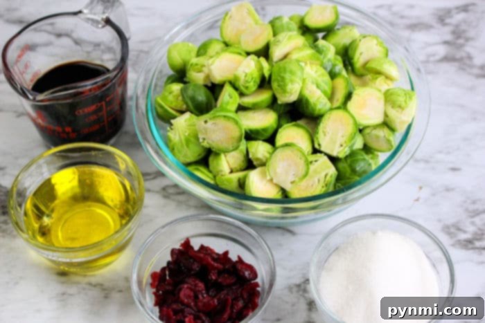 Caramelized Balsamic Brussels Sprouts 3 Brussel Sprouts and Cranberries