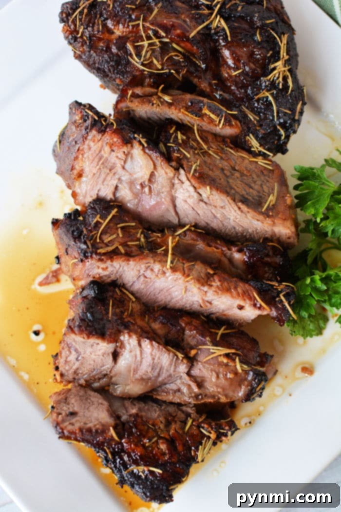 Ultimate Air Fryer Chuck Roast 2 Air Fryer Chuck Roast, perfectly cooked and garnished