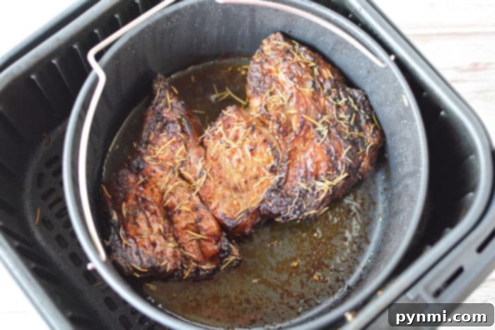 Ultimate Air Fryer Chuck Roast 6 Perfectly cooked roast in an air fryer