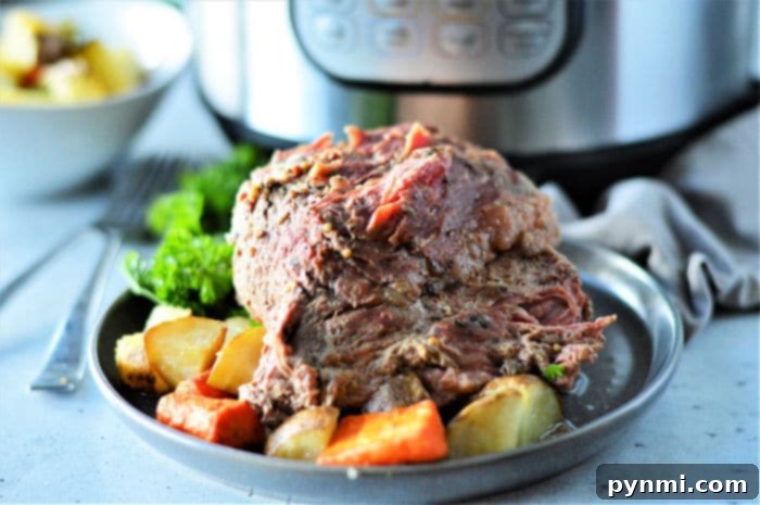 Corned beef sliced in instant pot