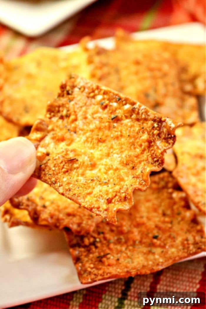 Crispy Pasta Chips cooked in an Air Fryer