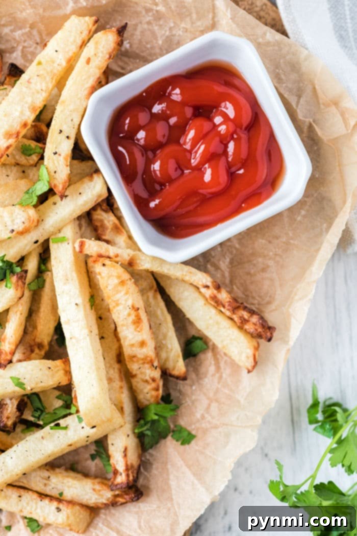 Refreshing Jicama Sticks 7 Jicama fries in the air fryer