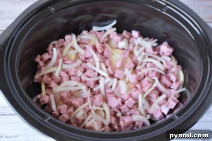 ham and potatoes in crockpot