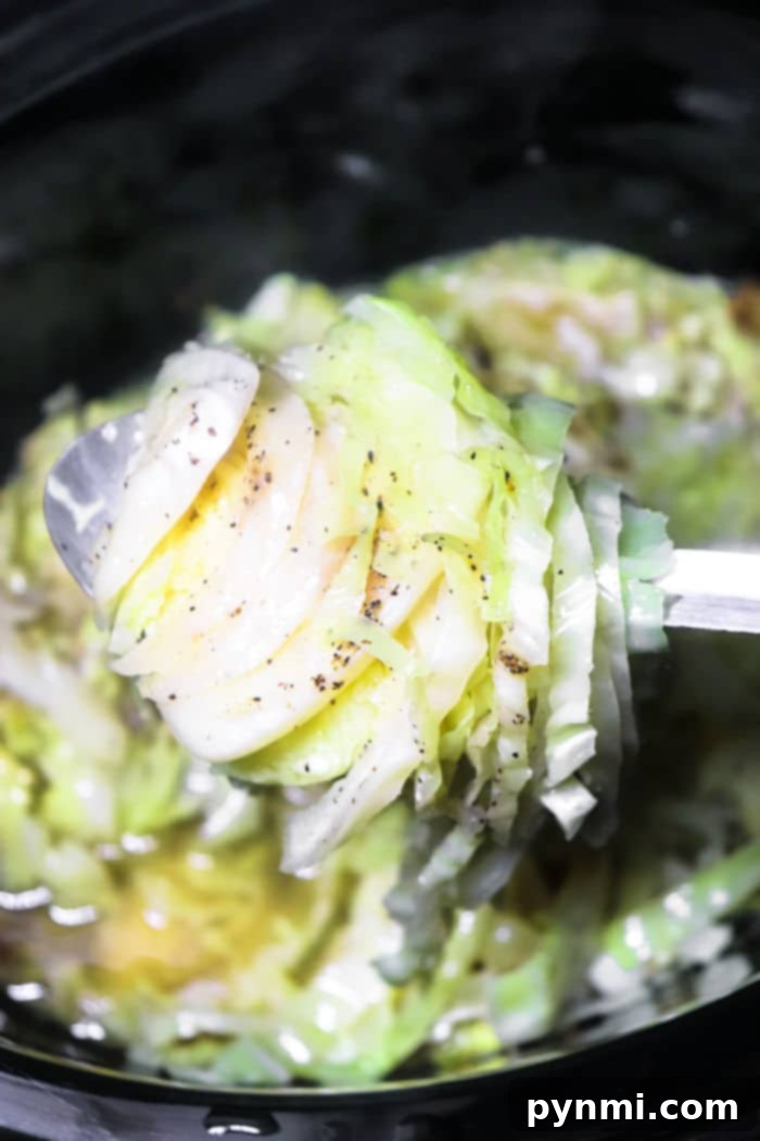 Savory Slow Cooker Cabbage 7 Slow Cooker Cabbage