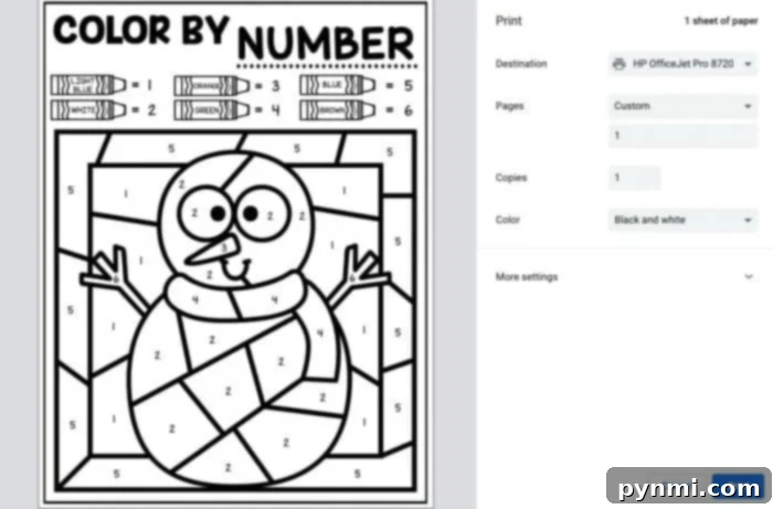 Download Free Winter Color by Number Activities 4 How to print printables at home easily