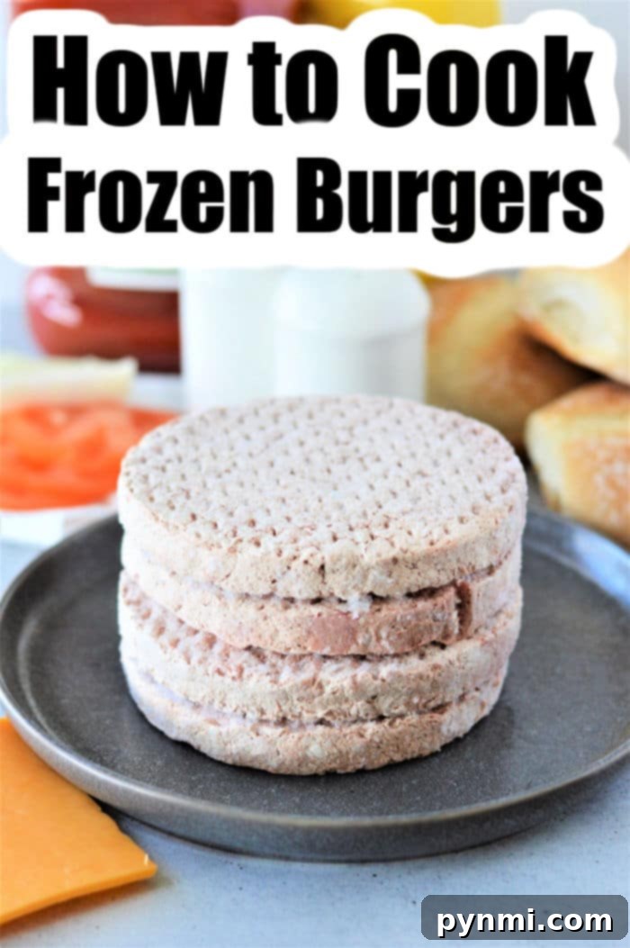 Mastering Tender Frozen Meat 7 Delicious cooked frozen burgers in the oven, ready to be served.