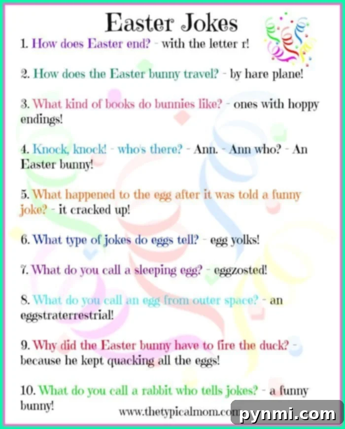 Lunchbox Laughs for Little Ones 5 A collection of adorable Easter jokes for kids, perfect for springtime and holiday lunch box surprises.