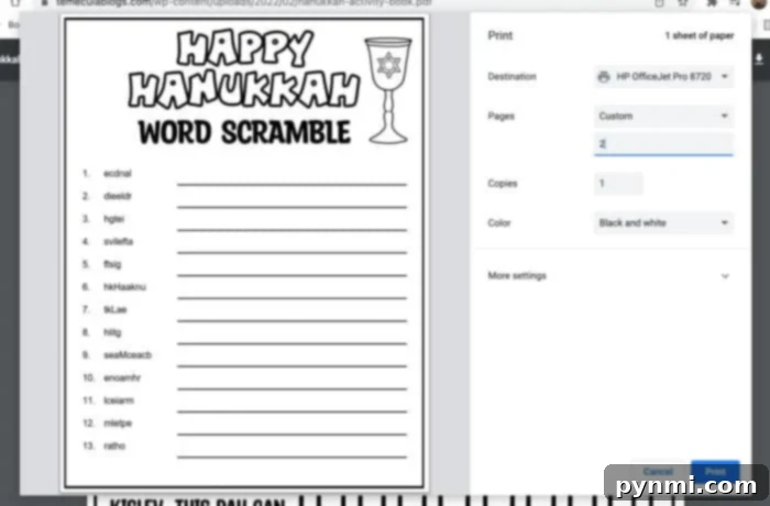 Festive Hanukkah Coloring Pages to Print 5 Collection of various free Hanukkah printables, including puzzles and activities