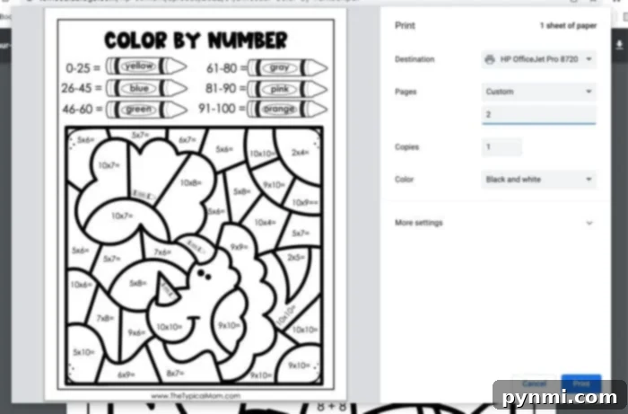 Prehistoric Palettes: Free Dinosaur Number Coloring 3 kids color by number printables
