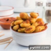 Crispy Air Fryer Gnocchi ready to serve