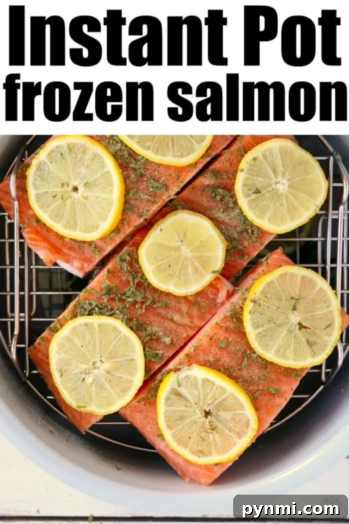 Instant Pot Frozen Salmon - Perfectly steamed salmon from a pressure cooker.