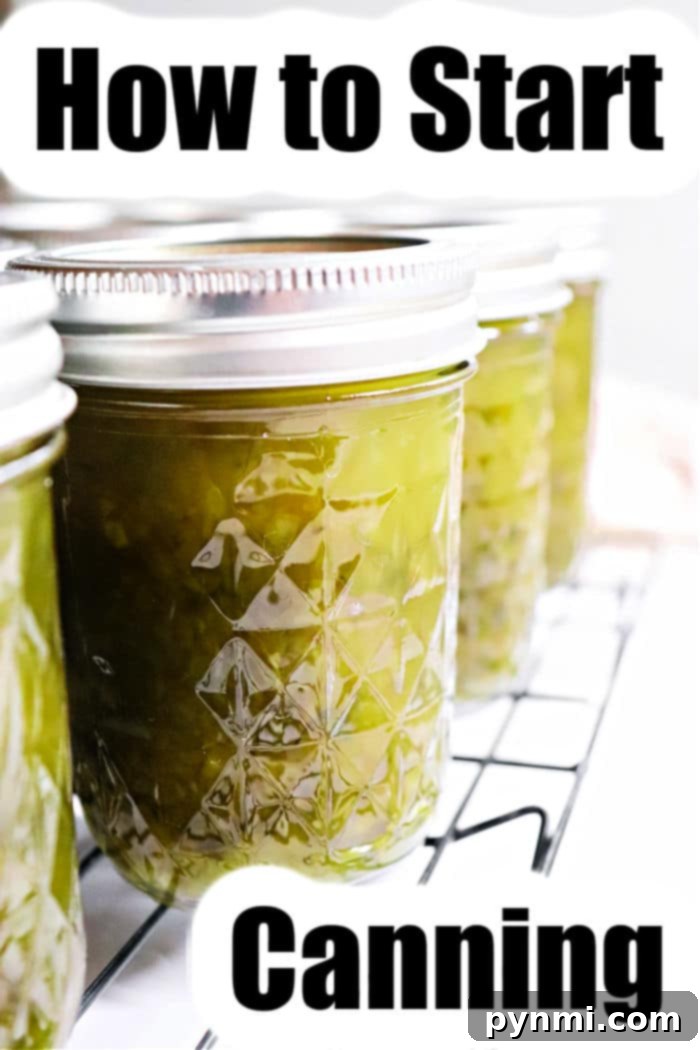 Glass jar with jam and metal lid, titled How to Start Canning: Discover the art of food preservation