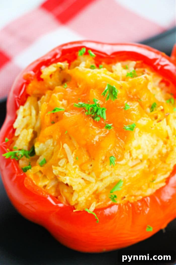 Savory Chicken & Bell Pepper Delight 2 Chicken Stuffed Bell Peppers