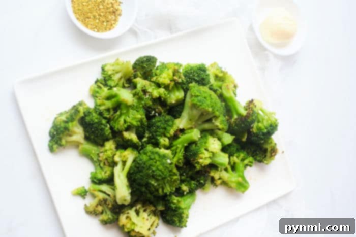 Air Fryer Crispy Frozen Broccoli 9 Ninja Foodi frozen broccoli cooking for a tender and crispy finish