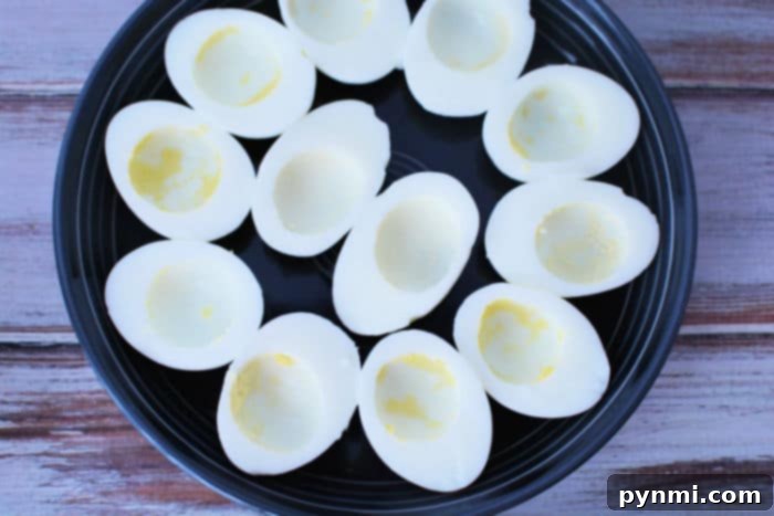 Zesty Shrimp Deviled Eggs 4 deviled eggs