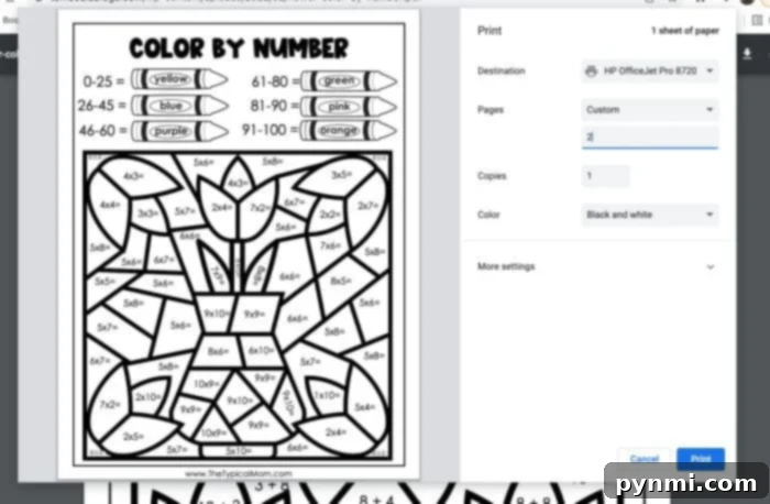 Unlock Your Creativity Free Flower Color by Number Designs 4 free color by number math pages