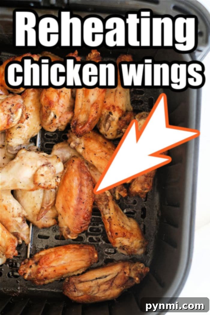 Reheat chicken wings perfectly in the air fryer for a delicious, crispy meal.