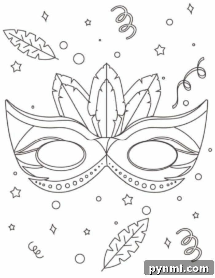 Mardi Gras Carnival Coloring Fun 7 Free Mardi Gras Printables