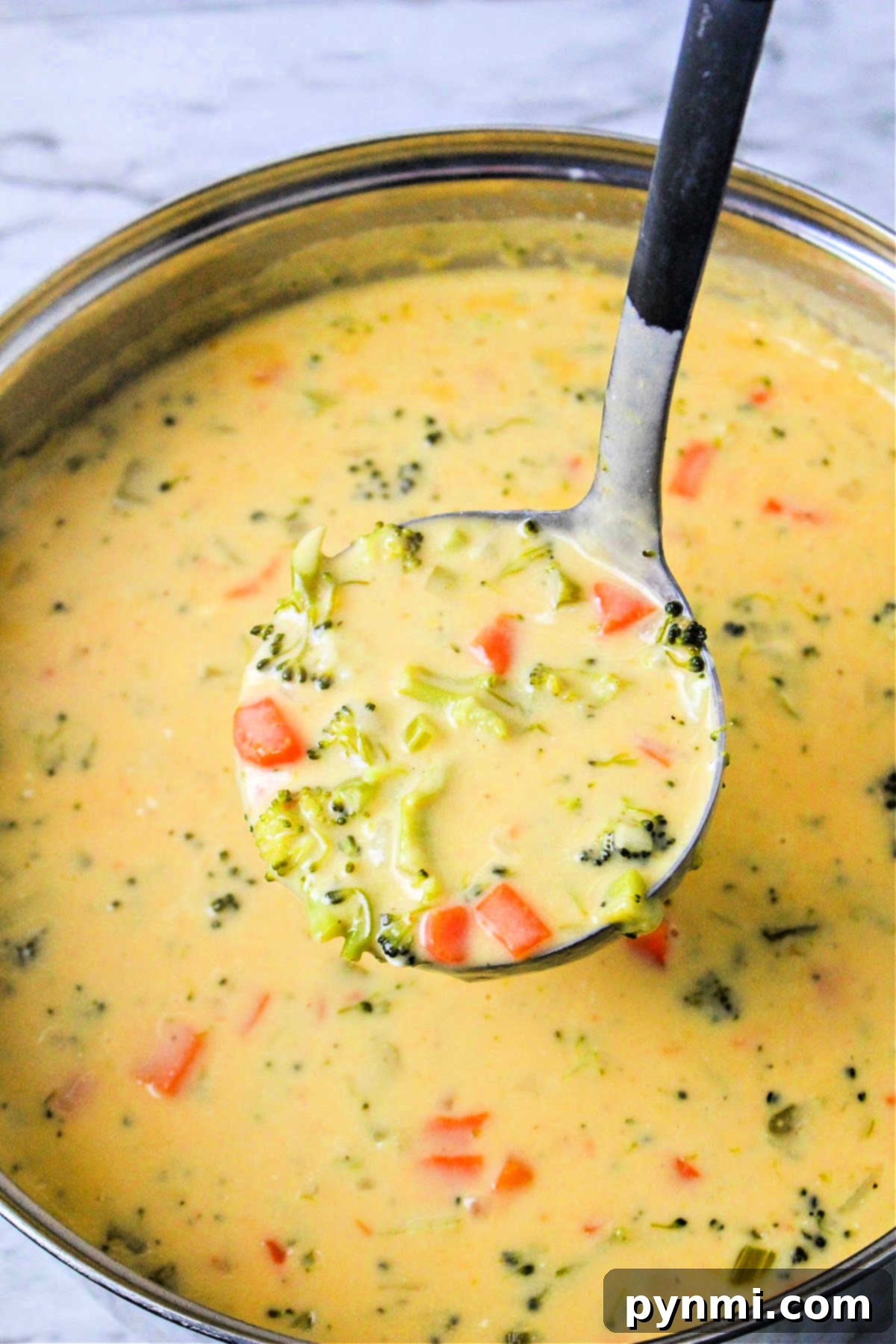 Hearty Craft Beer Broccoli Cheese Soup 2 Creamy Broccoli Beer Cheese Soup on Stove