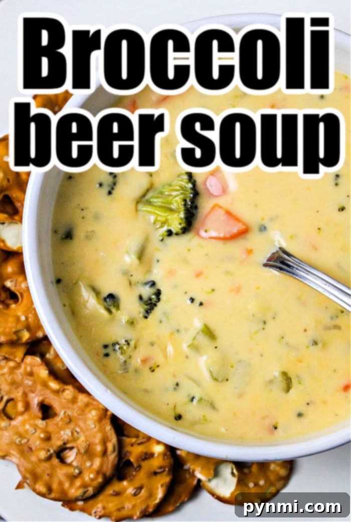 Hearty Craft Beer Broccoli Cheese Soup 7 Broccoli Beer Soup with Bread
