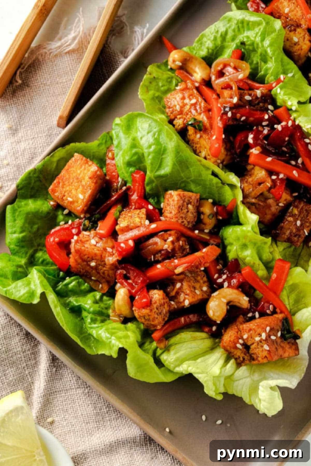 Sticky Teriyaki Tofu Lettuce Cups 2 Tofu-Lettuce-Wraps-recipe