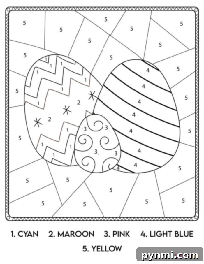 Detailed Easter Egg Coloring Page