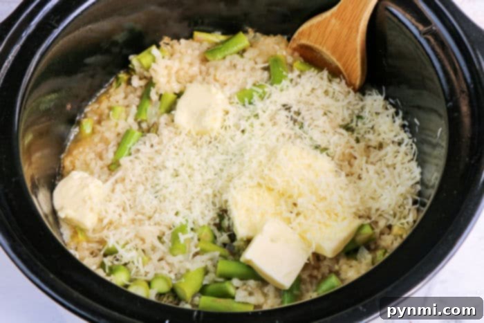 No-Stir Slow Cooker Risotto 5 Risotto in slow cooker