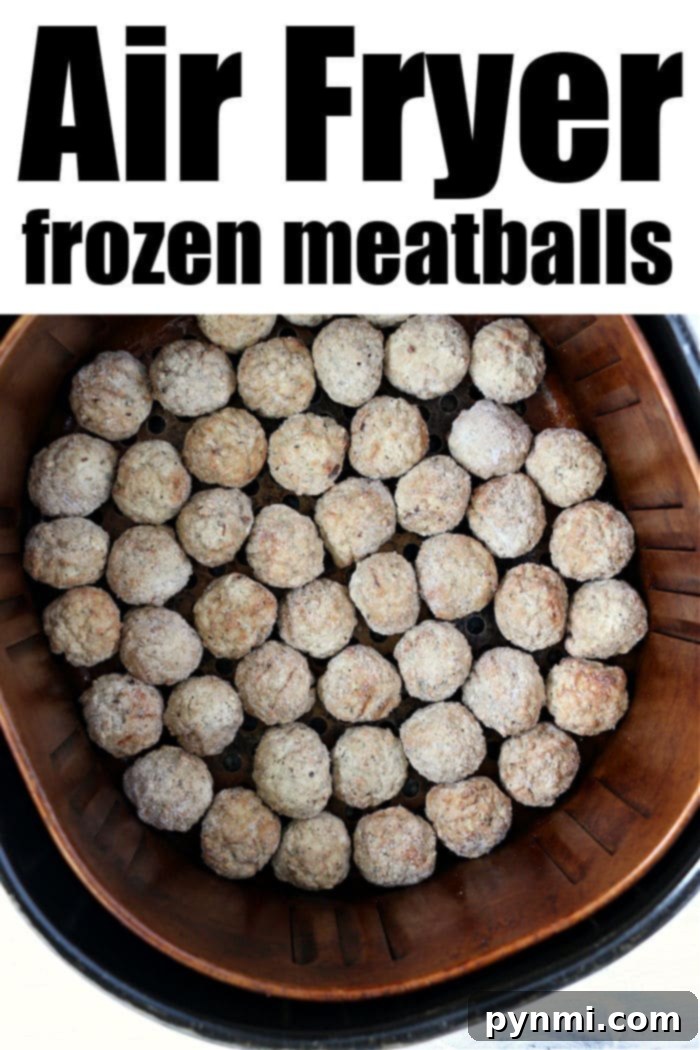 Beyond the Bag Creative Frozen Meatball Meals 3 Crispy frozen meatballs cooked to golden perfection in an air fryer, ready to be seasoned or sauced.