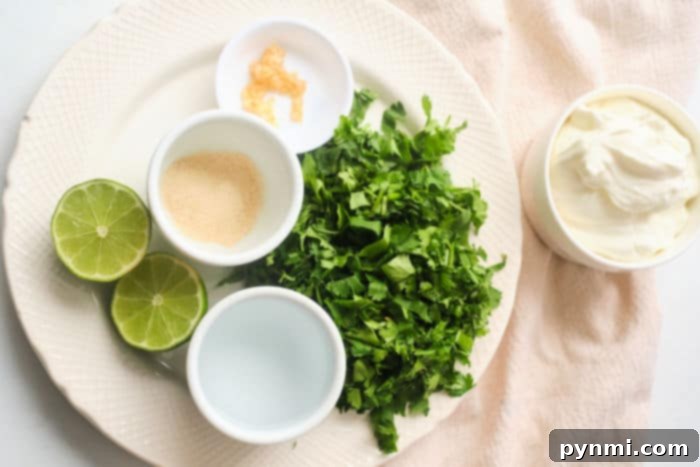 Zesty Empanada Dips 3 Creamy green dipping sauce in a bowl next to cooked empanadas