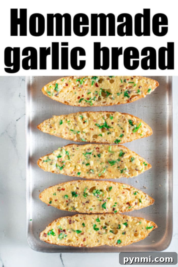 Crispy Golden Garlic Bread from Scratch 10 Close-up of golden crispy garlic bread, perfectly cooked and ready to serve, showing off its rich texture