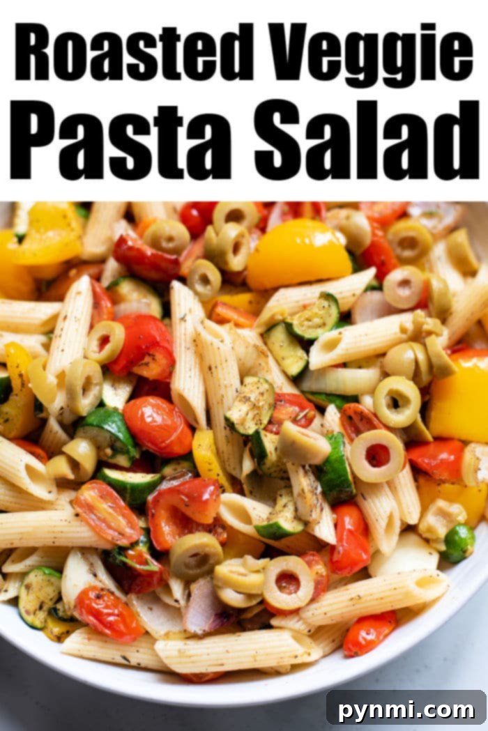 pasta salad with roasted vegetables