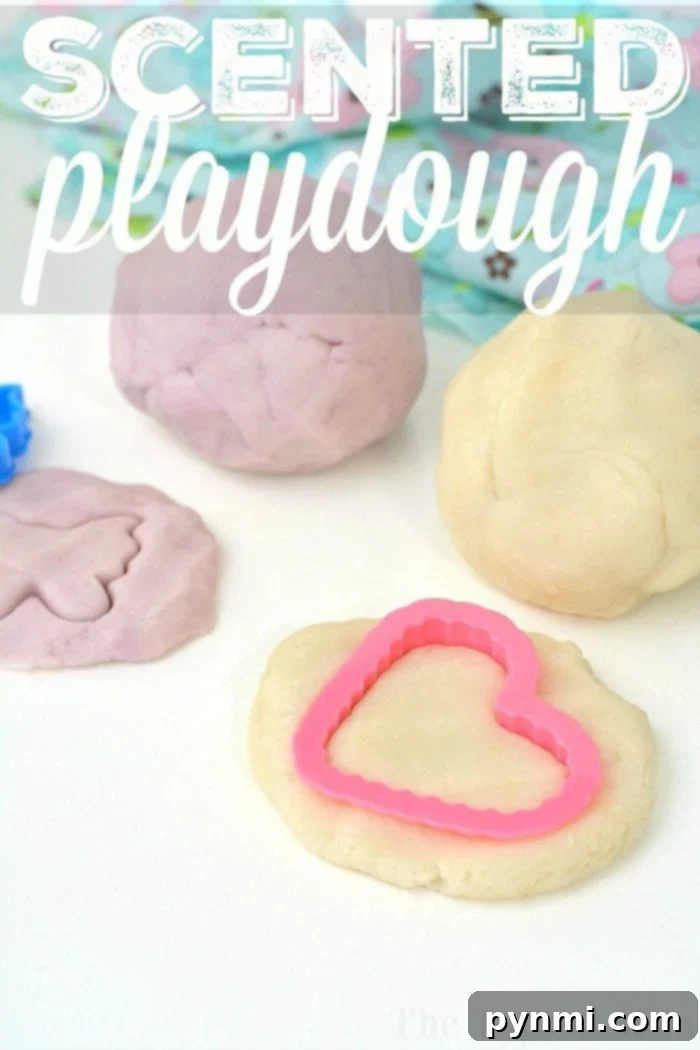 Homemade scented playdough for kids