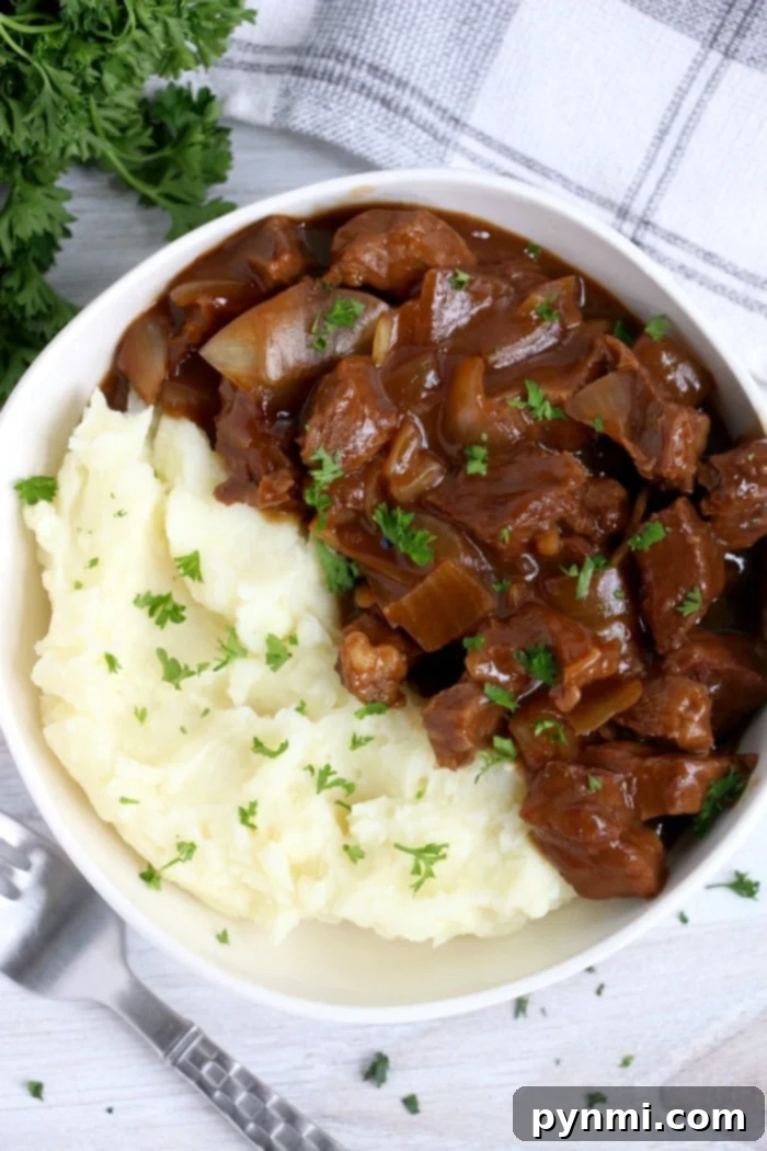 Ninja Foodi Beef Tips - Melt-in-your-mouth tender beef tips cooked to perfection in the Ninja Foodi.