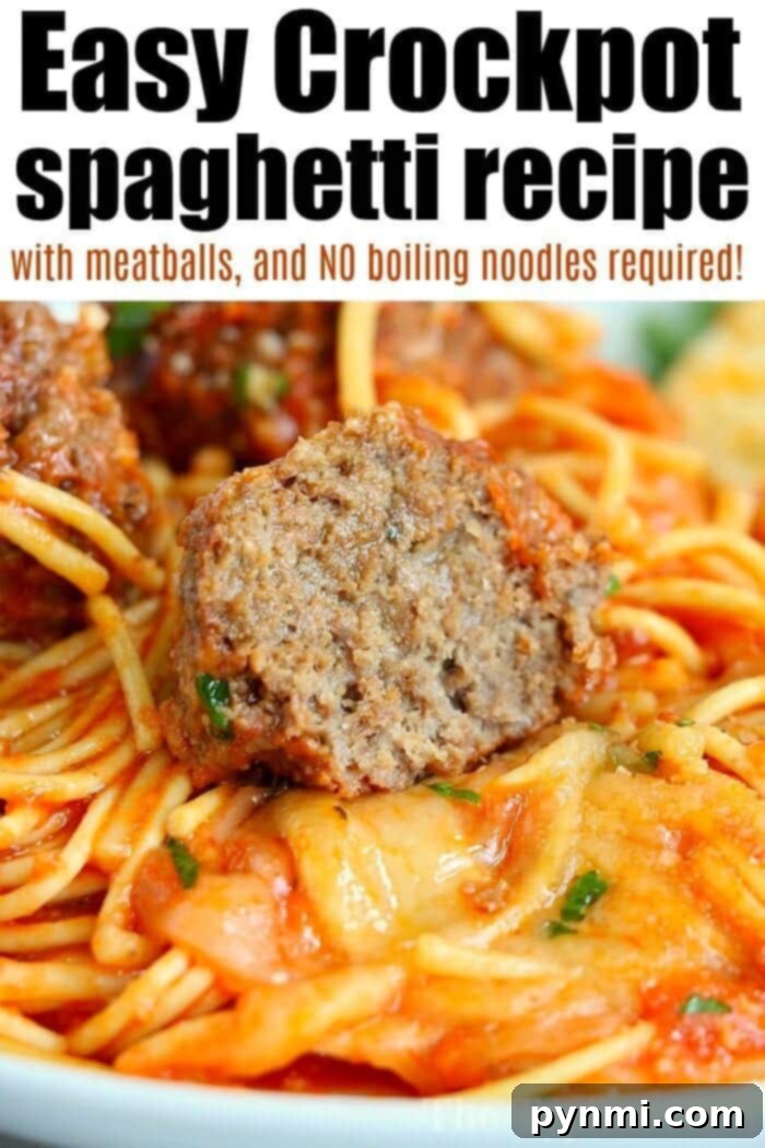 Crockpot Spaghetti and Meatballs