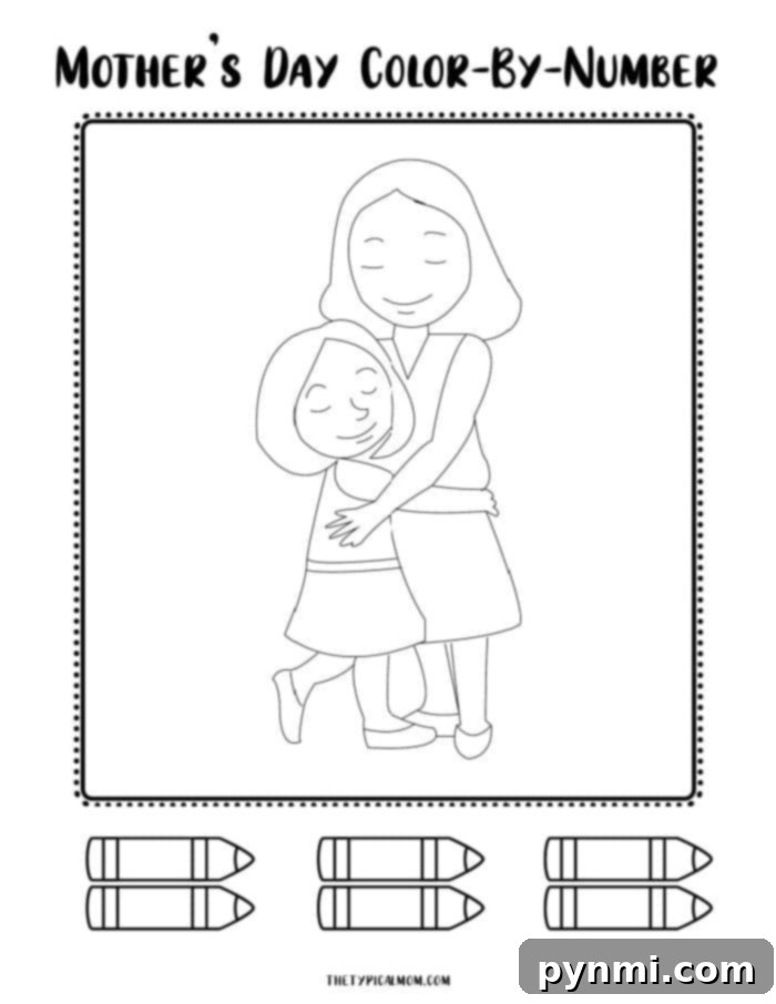 Mothers Day printable featuring a sweet message and floral details