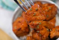 Sticky Teriyaki Salmon Bites Recipe with Sesame Glaze