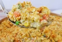 Cheesy Ritz Chicken Casserole with Crispy Cracker Topping